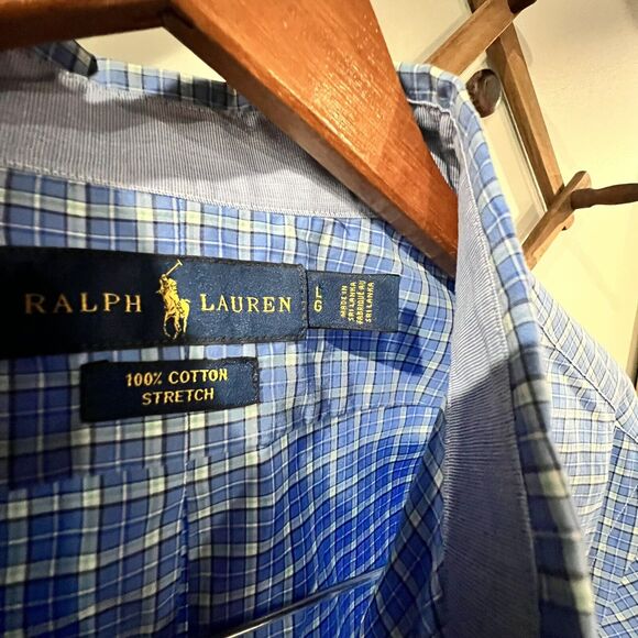 POLO RALPH LAUREN LONGSLEEVES MEN'S 100% COTTON SHIRT SIZE Large - Picture 7 of 8